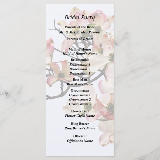 Roze Cornelietak Programma (Achterkant)