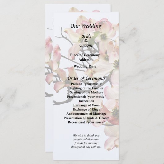 Roze Cornelietak Programma (Voorkant / Achterkant)