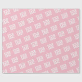  Roze Corporate Business Logo Wrapping Paper Cadeaupapier (Vlak)