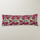 Roze Cosmos bloemen Lichaamskussen (Achterkant)