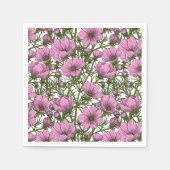 Roze Cosmos bloemen Servet (Voorkant)