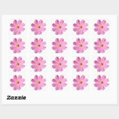 Roze Cosmos Vierkante Sticker (Vel)