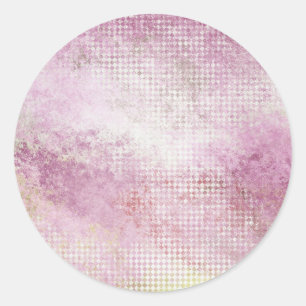Roze Cotton Snoep Dreams achtergrond Ronde Sticker