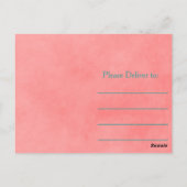  Roze Country Wedding Bedankt Briefkaart (Achterkant)