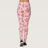 Roze cowboy en slangen patroon leggings (Achterkant)