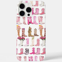 Roze Cowboy Laarzen Ontwerp Telefoonhoes iPhone 16 Pro Max Hoesje