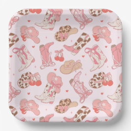 Roze Cowboy Laarzen Papier Bord