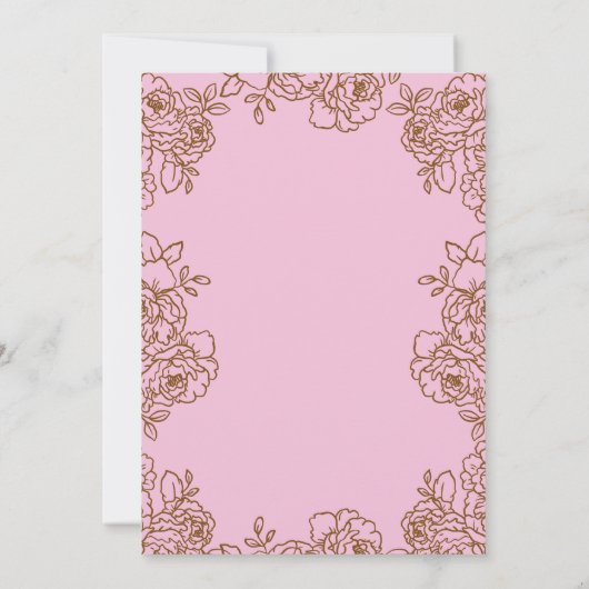 Roze Cowboylaars Verloving Bachelorettefeest Kaart (Achterkant)