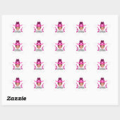 Roze Cowgirl Aangepaste foto Ster Sticker (Vel)