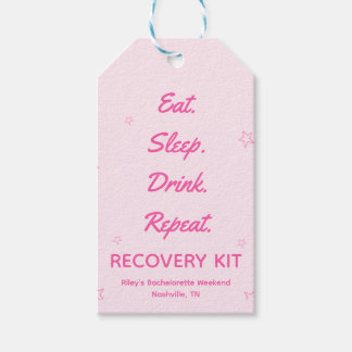 Roze Cowgirl Bachelorette Recovery Kit Label Cadeaulabel