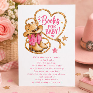 Roze Cowgirl Boeken voor Baby Kaart