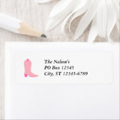 Roze Cowgirl Boot Etiket (Insitu)