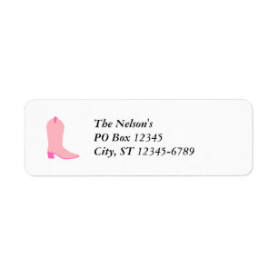 Roze Cowgirl Boot Etiket