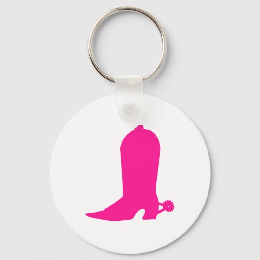 Roze Cowgirl Boot Sleutelhanger (Voorkant)