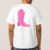Roze Cowgirl Boot T-shirt (Achterkant)
