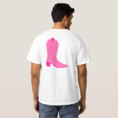 Roze Cowgirl Boot T-shirt (Achterkant volledig)