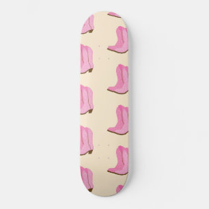 Roze Cowgirl Cowboy Boots Country Texas Ranch Skateboard