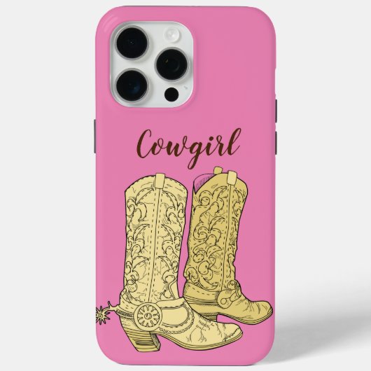 Roze Cowgirl Cowboy laarzen Case-Mate iPhone Case (Achterkant)