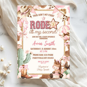 Roze Cowgirl Dit Is Niet Mijn Eerste Rodeo Baby Sp Kaart