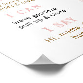 Roze Cowgirl Eerste Rodeo Milestone Poster – Weste (Hoek)