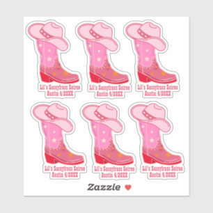 Roze Cowgirl Laarzen Pet Western Rodeo Custom Sticker