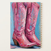 Roze Cowgirl laarzen Planner (Achterkant)