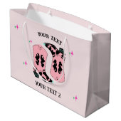 Roze Cowgirl laarzen Rodeo Groot Cadeauzakje (Achterkant Gekanteld)