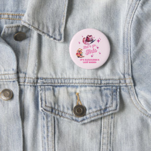 Roze Cowgirl Nashville Let's Go Meisjes Bacheloret Ronde Button 5,7 Cm