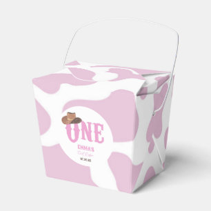 Roze Cowgirl ONE Eerste Rodeo 1e Verjaardagsfeest Bedankdoosjes