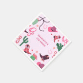 Roze Cowgirl Rodeo Western Verjaardagsfeest Servet (Hoek)