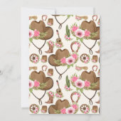 Roze Cowgirl Western Baby shower Kaart (Achterkant)