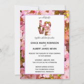 Roze Crabapples Blossom Weddenschap Kaart (Voorkant)