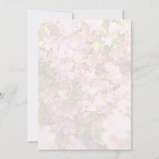 Roze Crabapples Blossom Weddenschap Kaart (Achterkant)