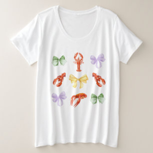 Roze Crawfish Boil Seafood Party pastel Grote Maat T-shirt