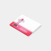 Roze Crayon op maat Post-it® Notes (Schuin)