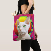 Roze Crazy Cat Design Sphynx Cat en Devon Rex Cat Draagtas (Dichtbij)