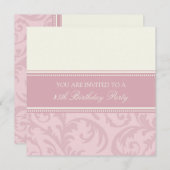 Roze Cream Floral 85e verjaardag Kaart (Voorkant / Achterkant)