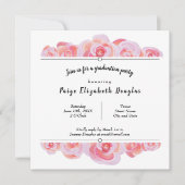 Roze & Creamsicle Botanische Rozen Feest Kaart (Voorkant)