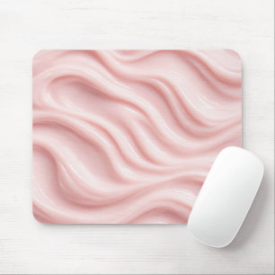Roze Crème Abstract Patroon Muismat