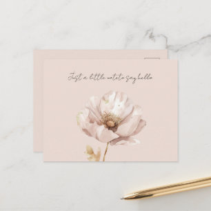 Roze Crème Blush Bloem Briefkaart