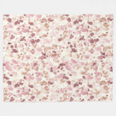 Roze Crème Chocolade Bruin Abstract Luipaarddier Fleece Deken (Voorkant (Horizontaal))