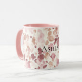 Roze Crème Chocolade Bruin Abstract Luipaarddier Mok