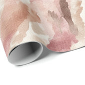 Roze Crème Chocolade Bruin Abstracte Verjaardag Cadeaupapier (Rol Hoek)