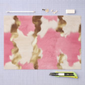 Roze Crème Goud Koeienhuid Tissuepapier (Craft)