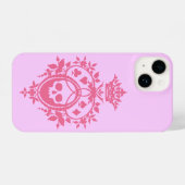 Roze crème met schedel en trainingspakken iPhone 1 iPhone Hoesje (Achterkant horizontaal)