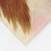 Roze crème wit bruin Koeienhuid Fleece Deken (Hoek)