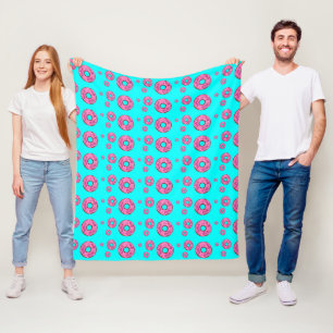 Roze crèmedonuts fleece deken