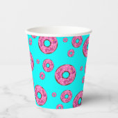 Roze crèmedonuts papieren bekers (Voorkant)