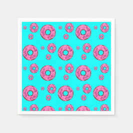 Roze crèmedonuts servet