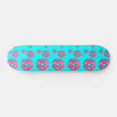 Roze crèmedonuts skateboard (Horizontaal)